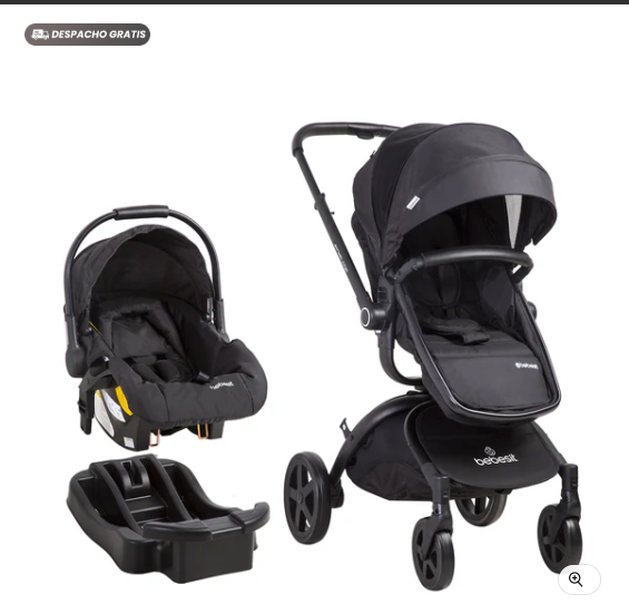 Coche Cuna Travel System Deluxe 360° SX Negro