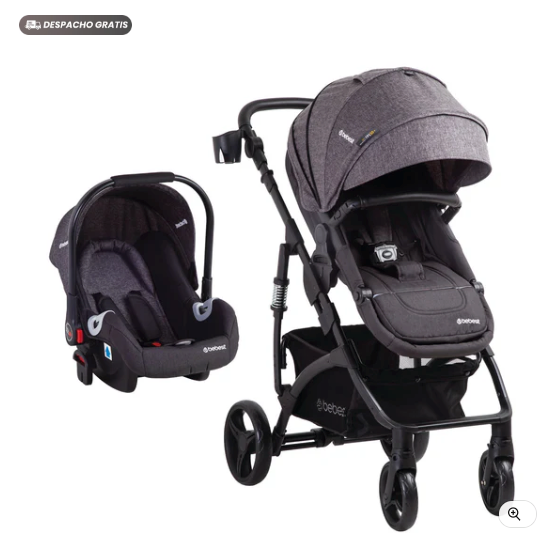 Coche Cuna Travel System Explorer LX Negro