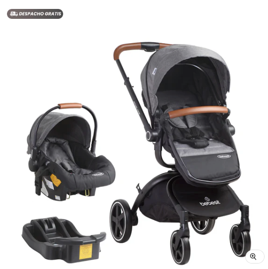 Coche Cuna Travel System Deluxe 360° SX Gris