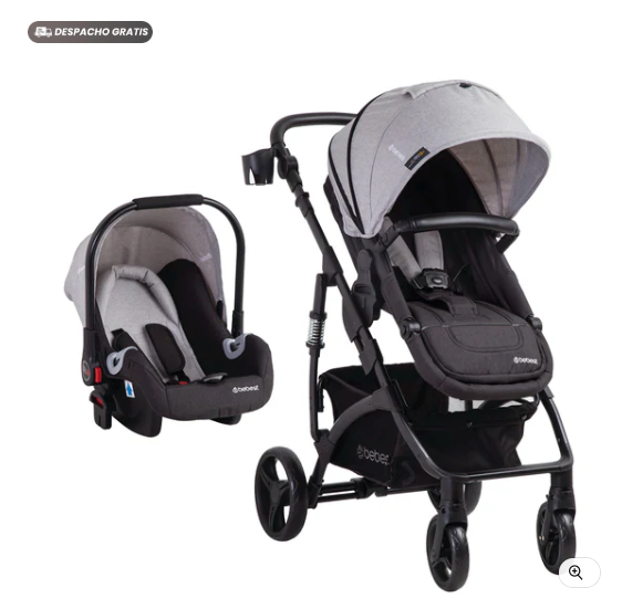 Coche Cuna Travel System Explorer LX Gris