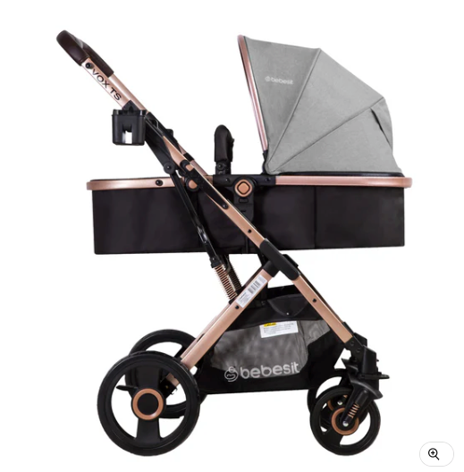 Coche Cuna Paseo Vox Gold Gris