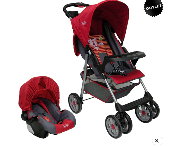 Coche Travel System Zoom Rojo