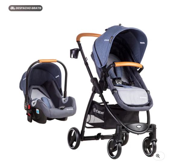 Coche Cuna Travel System Fénix Azul