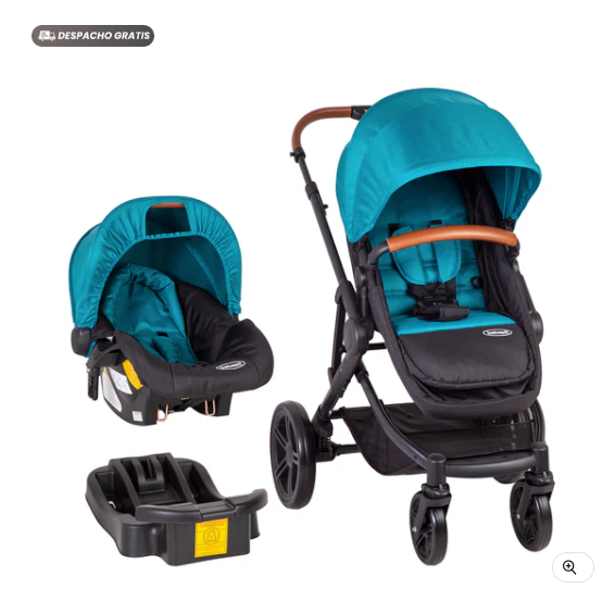 Coche Cuna Travel System Aspen Air Nuevo Verde
