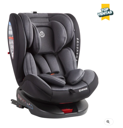 Silla de Auto Convertible 360° Isofix Saturn Gris