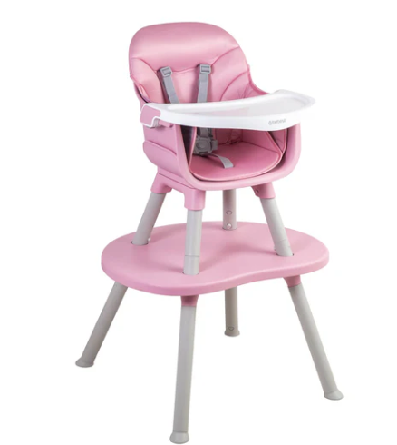Silla de Comer Baby Desk 4 en 1 Rosado