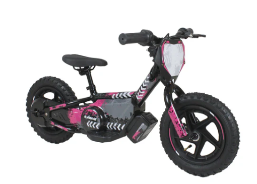 Bicicleta Moto Eléctrica E-Bike BeRide Aro 12 Rosada