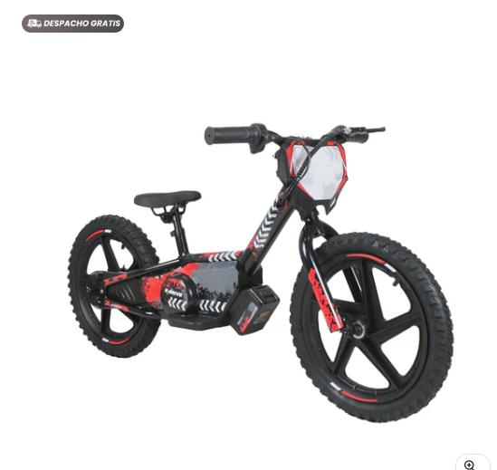 Bicicleta Moto Eléctrica E-Bike BeRide Aro 16 Roja