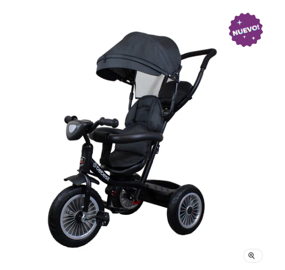 Triciclo Paseo Infantil 360 1326 LX Negro Bebesit
